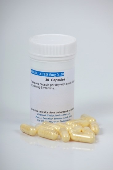 Folic Acid 5mg  (30 Capsules)