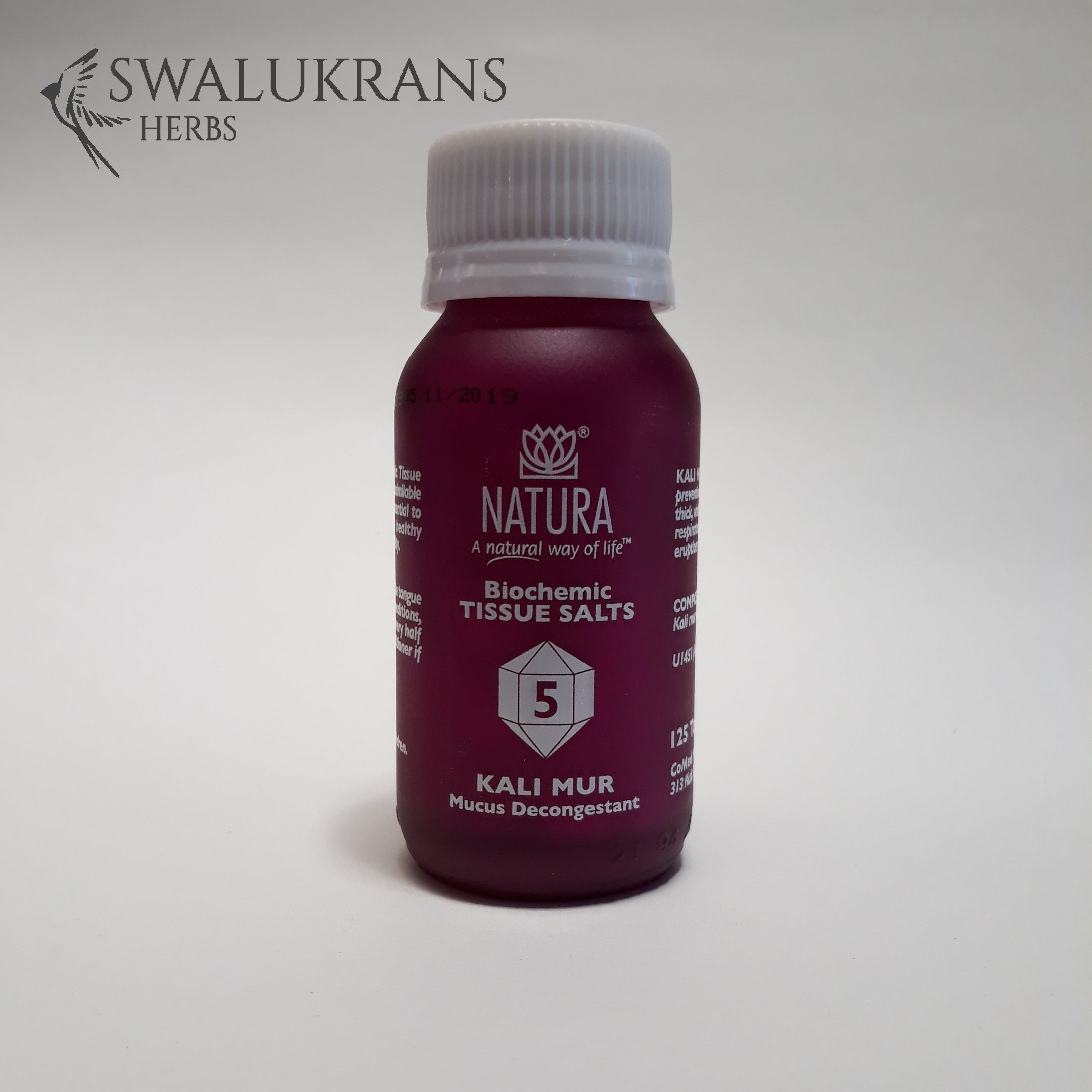 Natura Tissue Salts - Kali Mur  No 5  (125 Tablets)